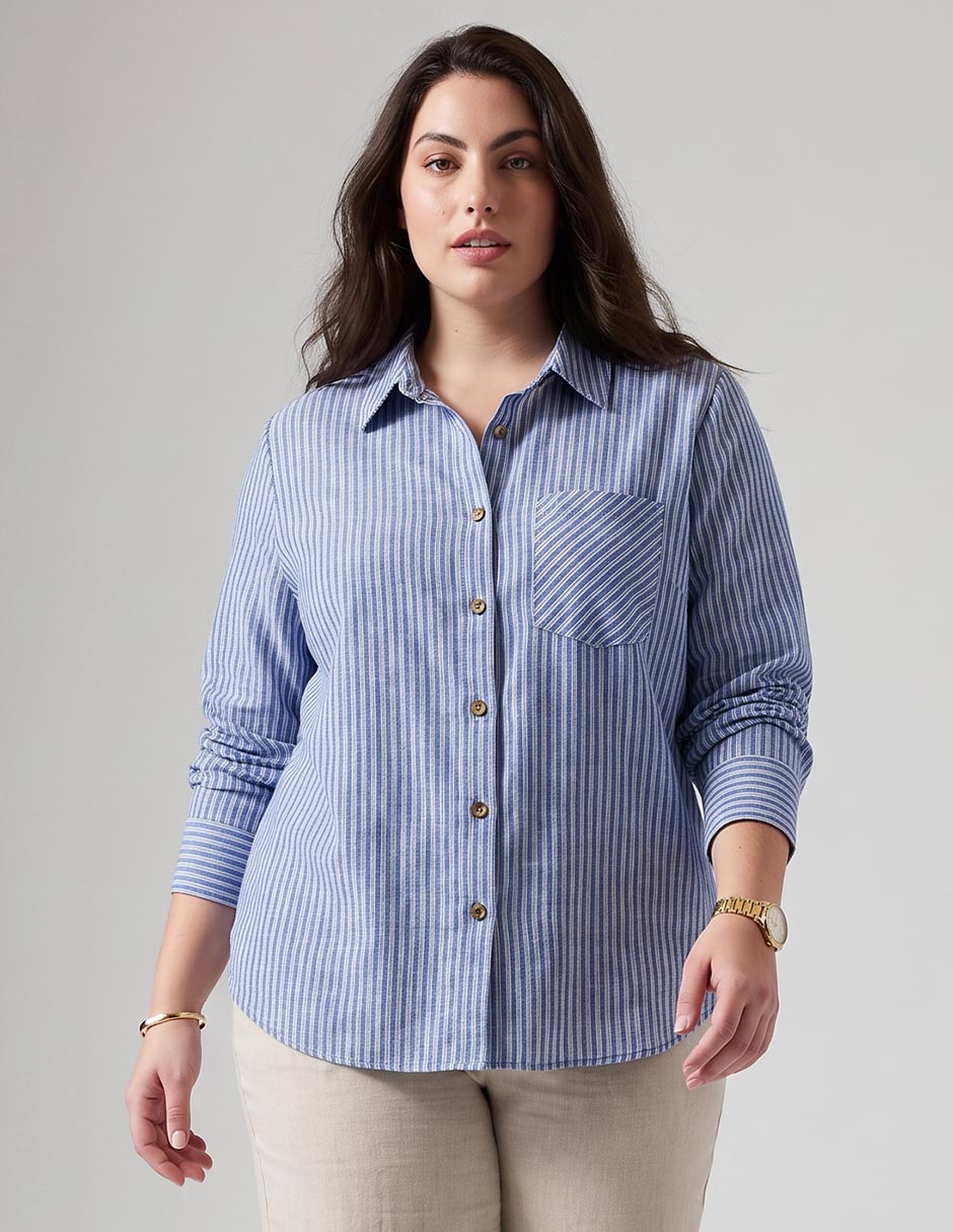 Sobrecamisa manga larga para mujer
