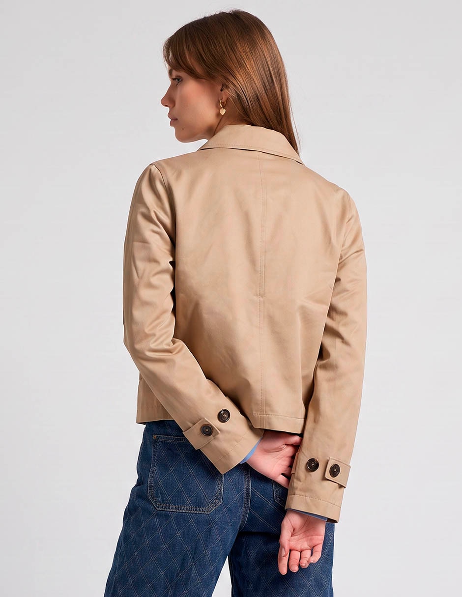 Gabardina con bolsillos para mujer 2