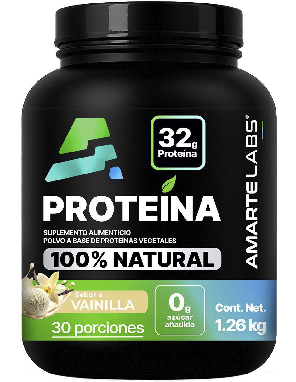 Proteína vegana en polvo | 32 g por porción | alto rendimiento | ligera y fácil digestión | sin azúcar añadida "con" sin ingredientes activos "sabor" vainilla "de" 1.2 kg 1