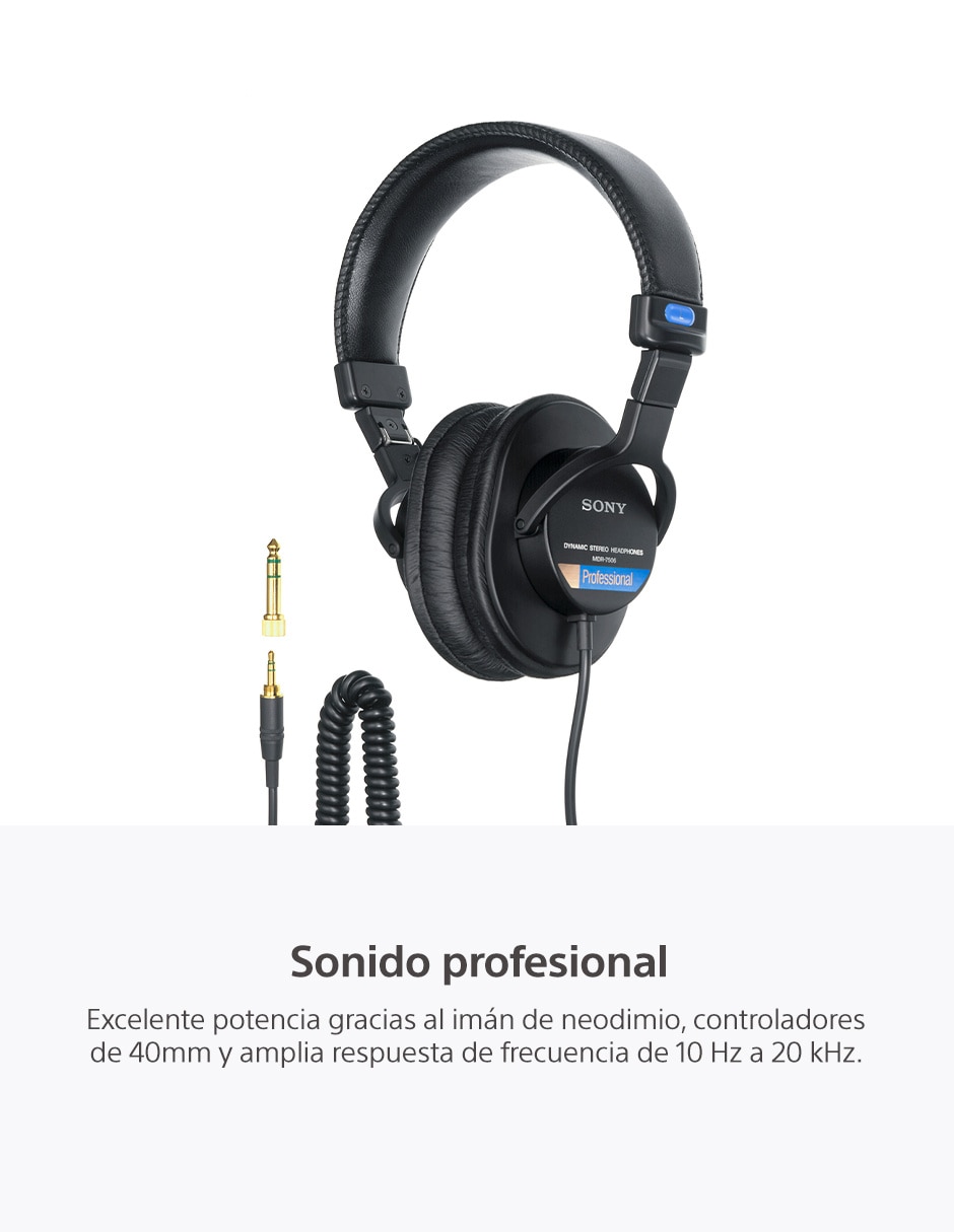 Audífonos over-ear Sony MDR-7506 alámbricos