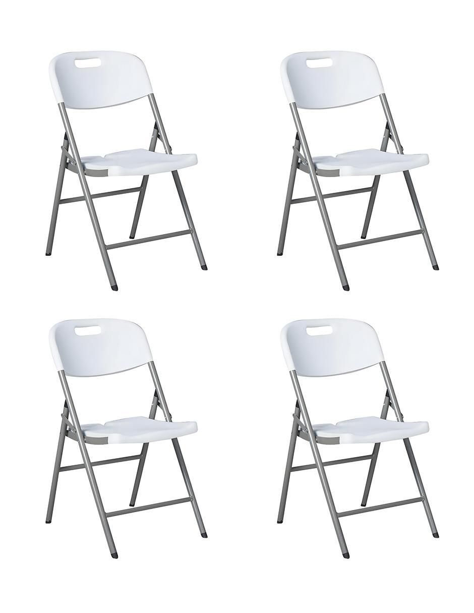 Set de sillas plegables 4 piezas Aquila de metal