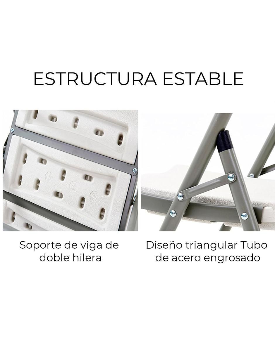 Set de sillas plegables 4 piezas Aquila de metal