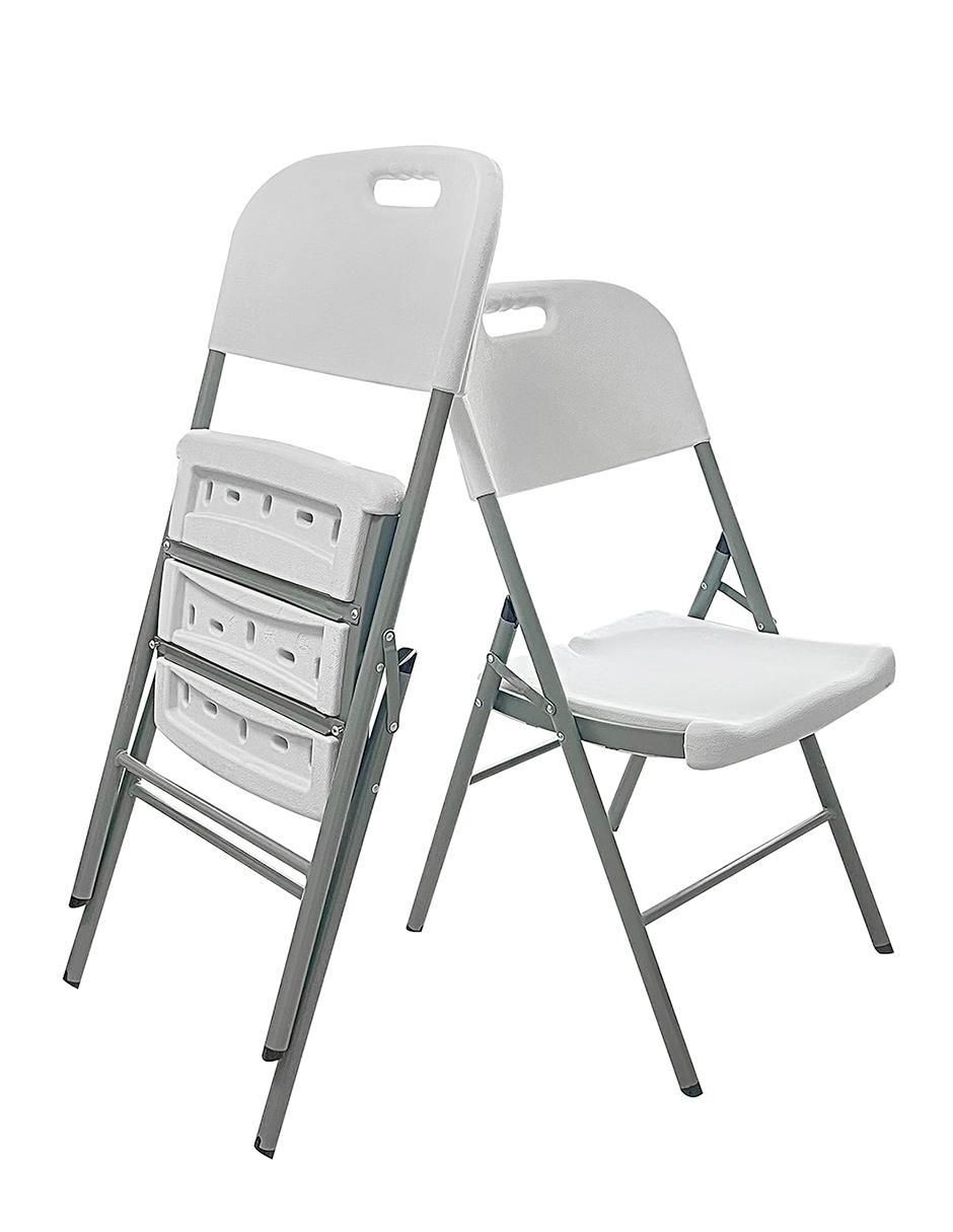 Set de sillas plegables 4 piezas Aquila de metal