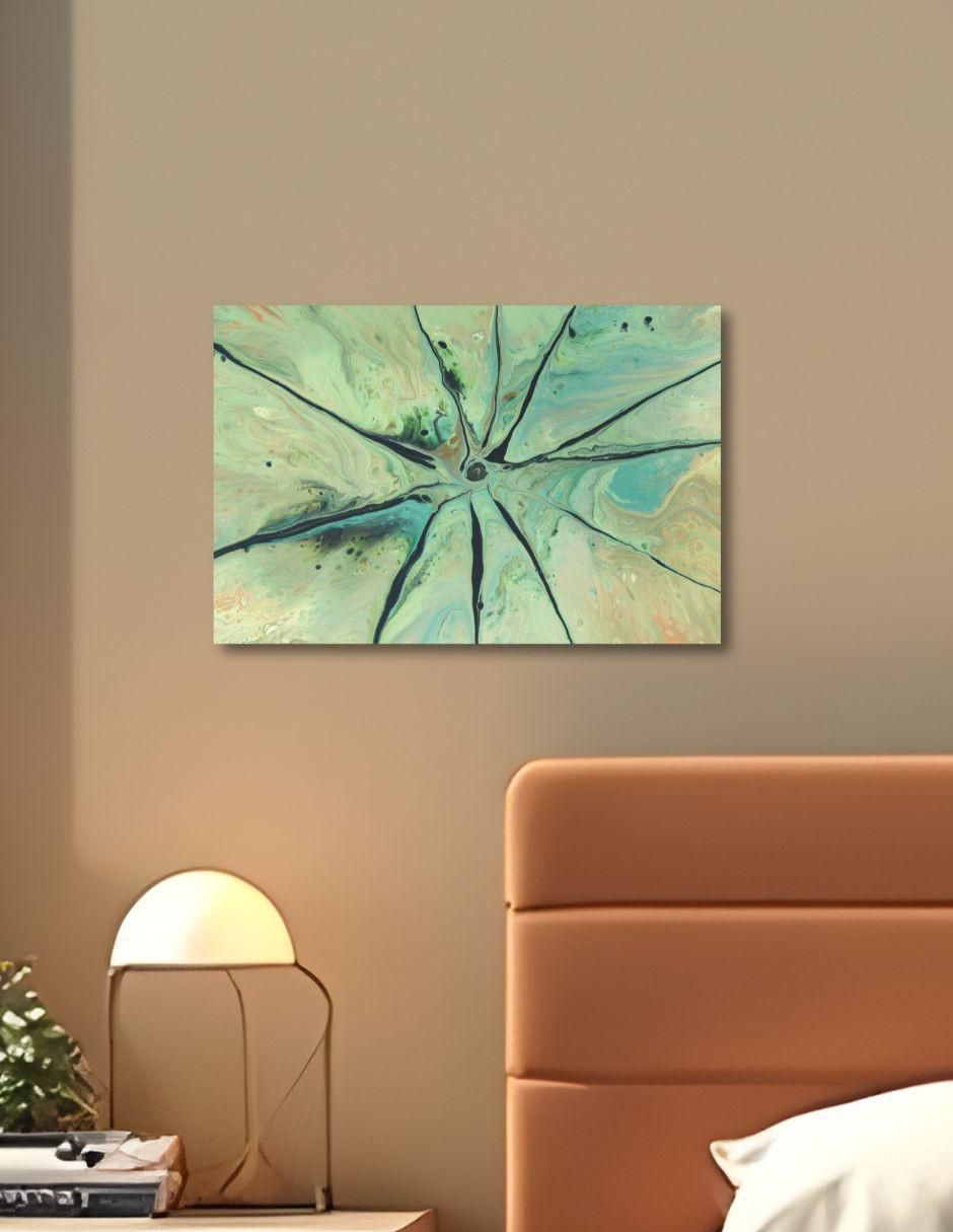 Cuadro decorativo generica abstracto flor jade