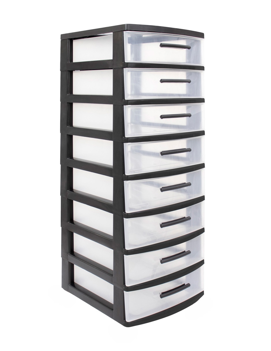 Cajonera armable organizador multiusos 8 niveles eclypse de plástico Cajonera armable organizador multiusos 8 niveles eclypse de plástico