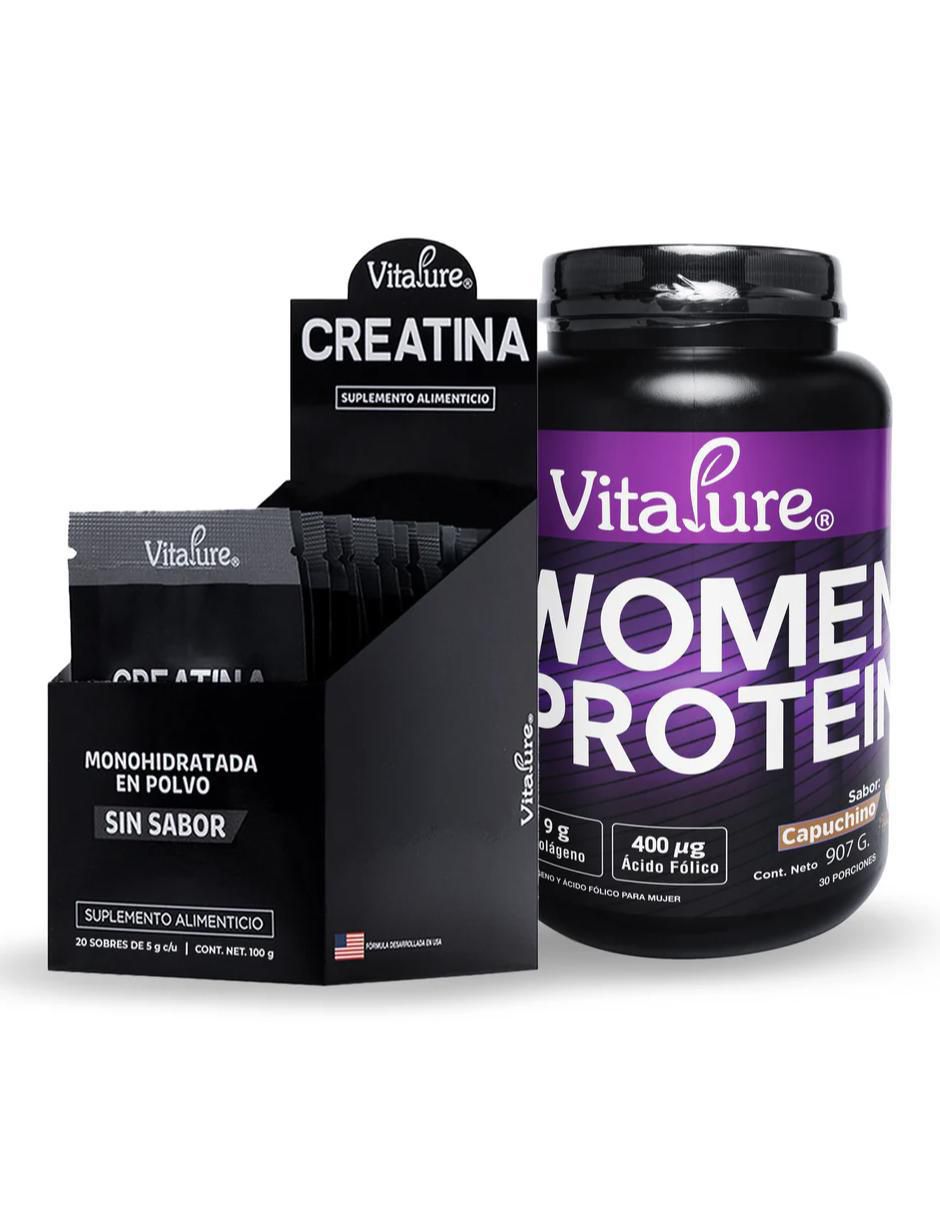 Kit de suplementos alimenticios Women protein capuchino+ 20 sobres creatina Kit de suplementos alimenticios Women protein capuchino+ 20 sobres creatina