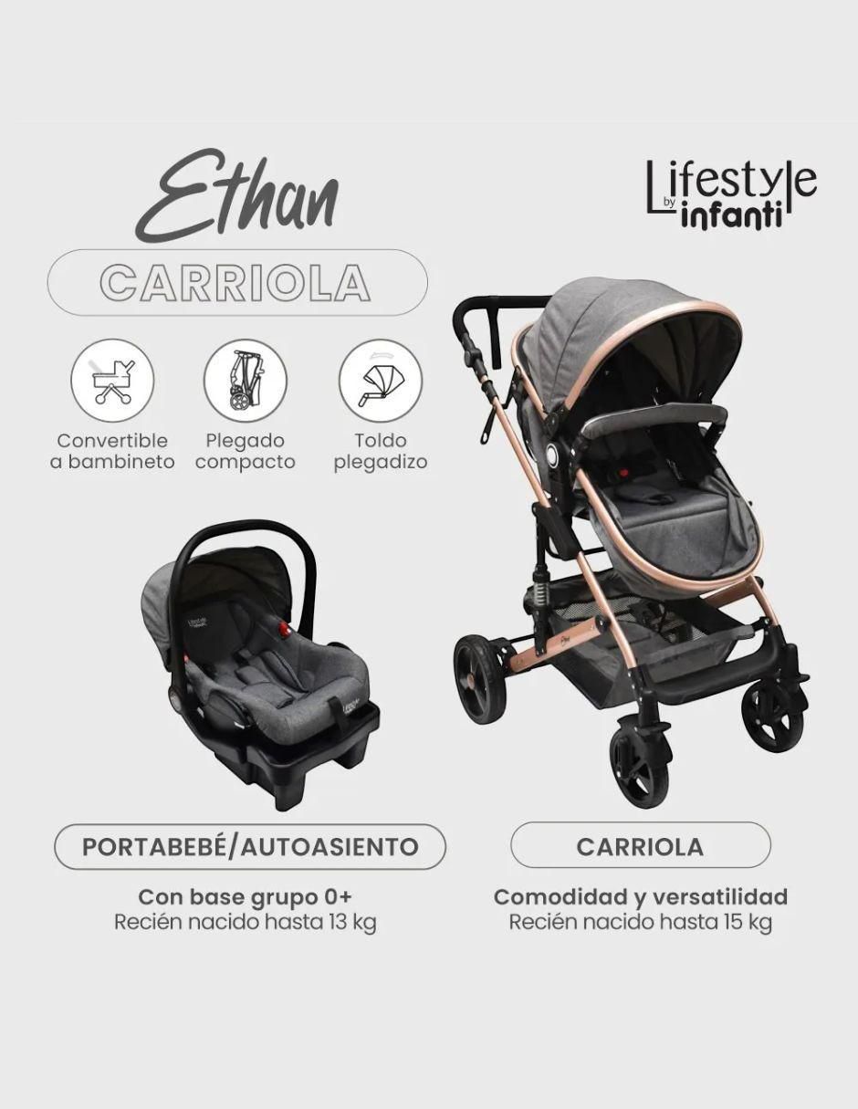 Carriola travel system Ethan Lifestyle By Infanti plegable