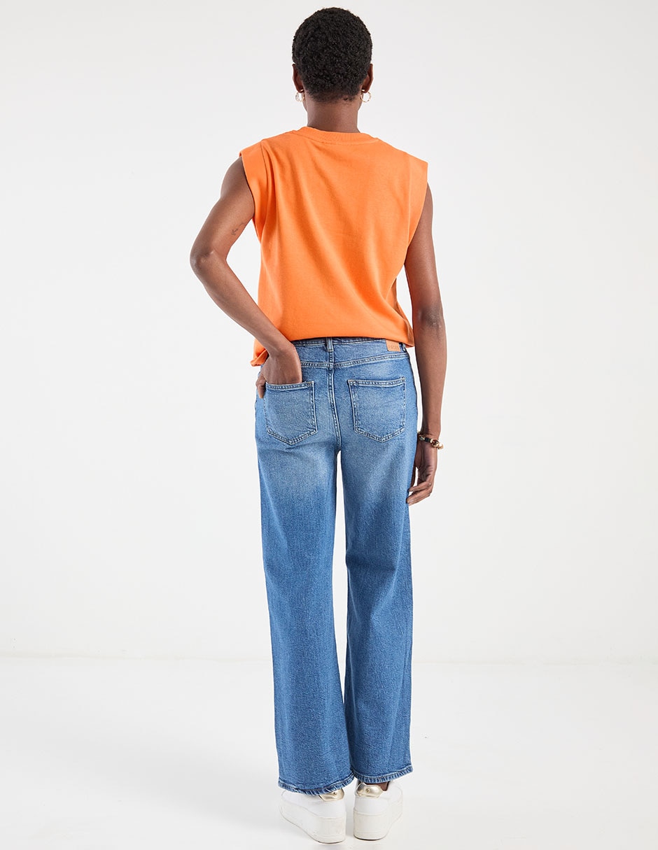 Jeans straight para mujer 11