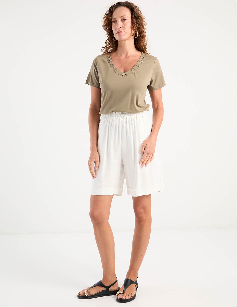 Playera manga corta cuello redondo mujer 5