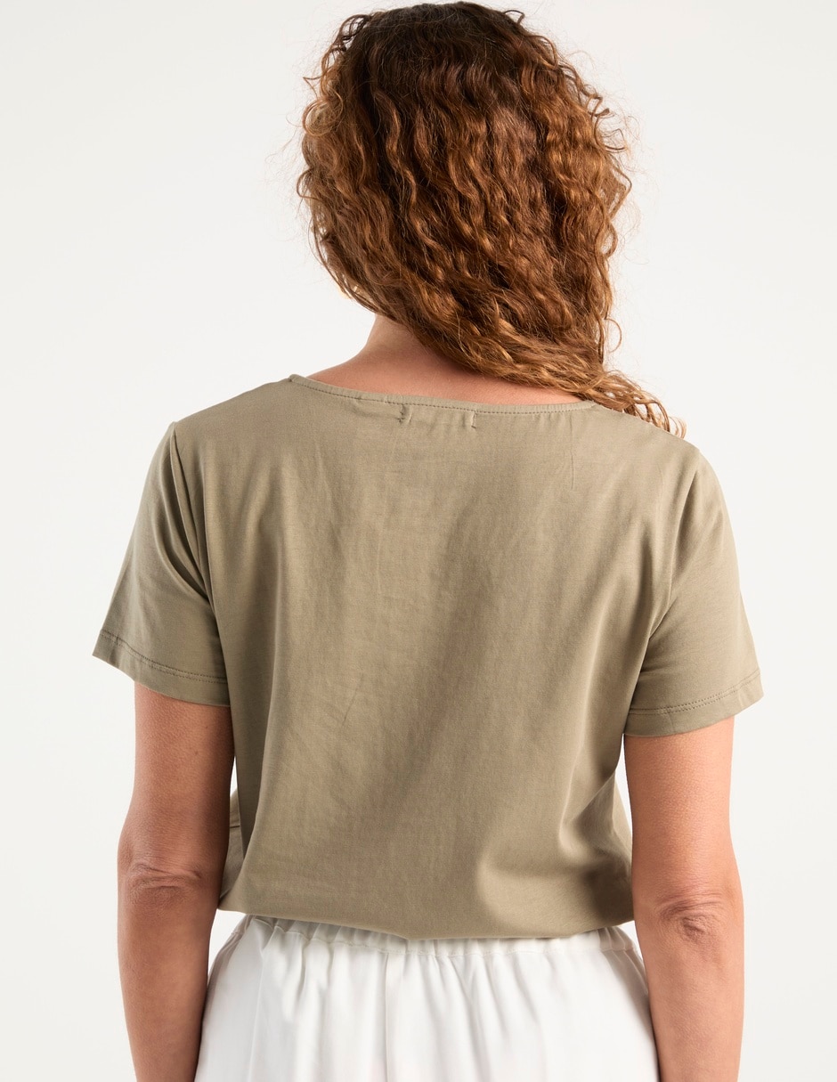 Playera manga corta cuello redondo mujer 7