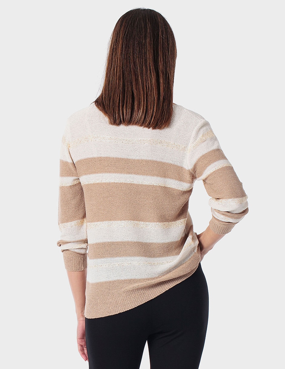 Suéter cuello redondo para mujer 4