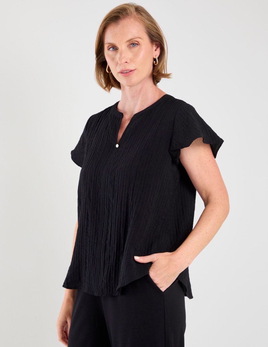 Blusa manga corta para mujer