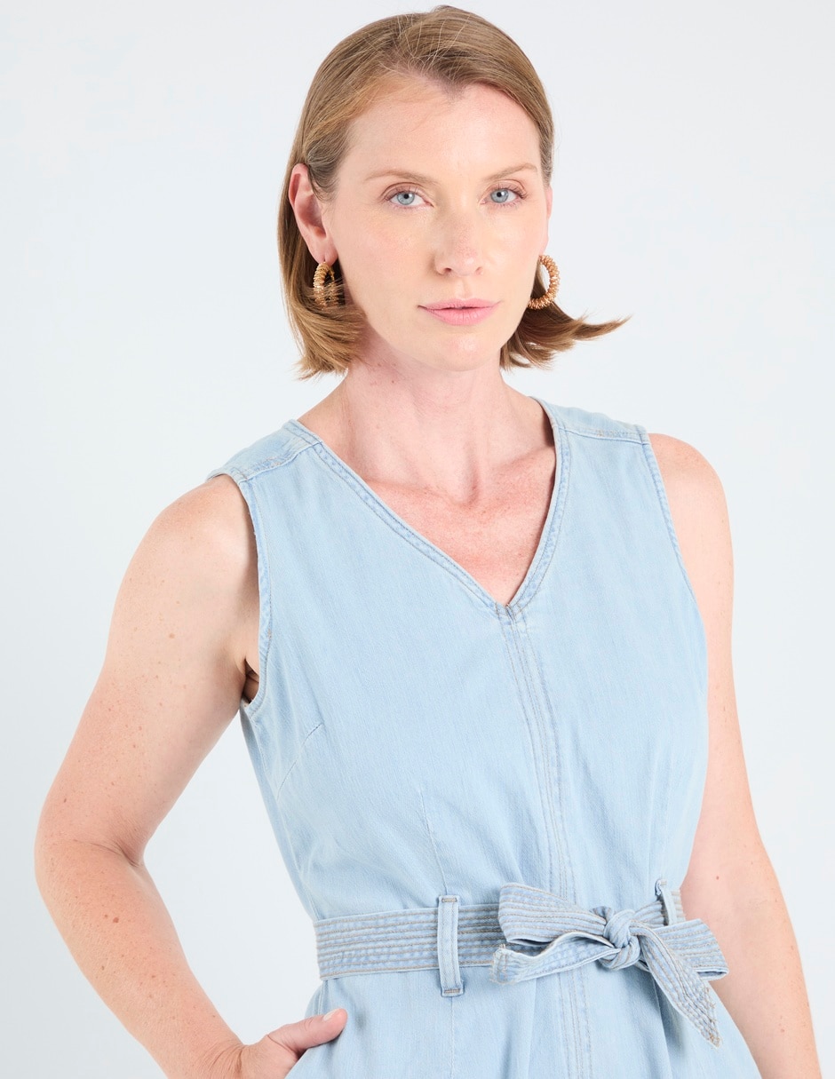 Vestido midi casual Liz Claiborne para mujer