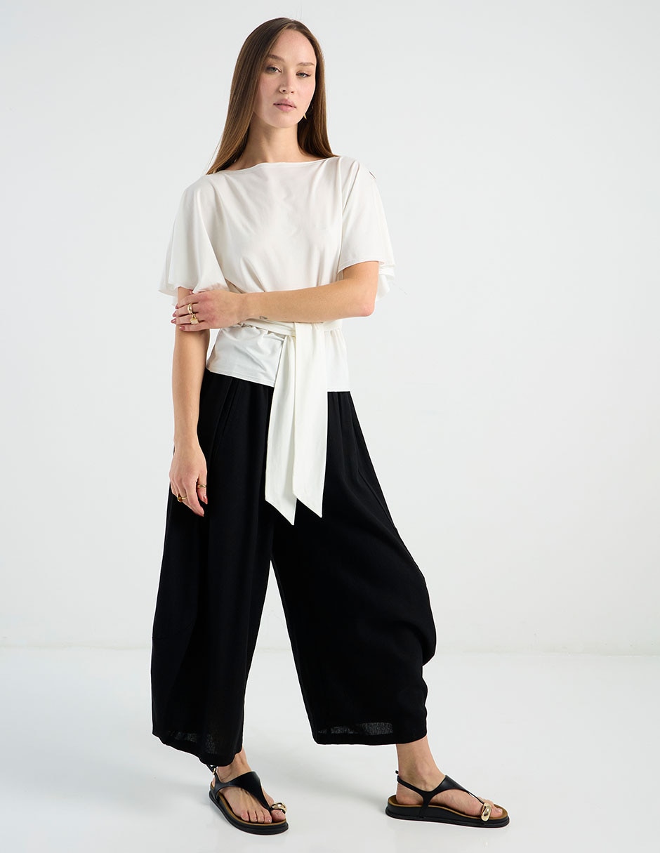 Pantalón coulotte amplio para mujer 5