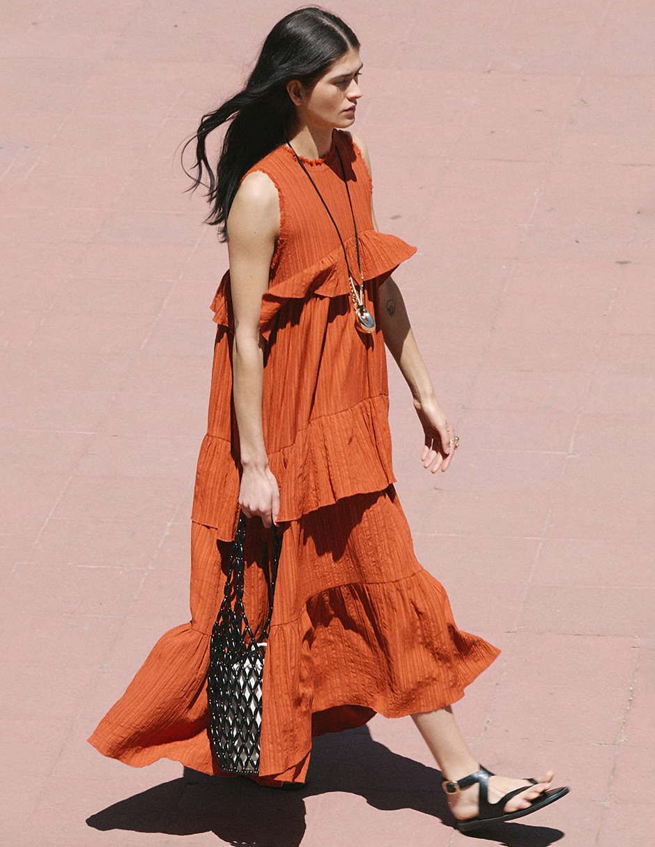 Vestido cropped casual para mujer