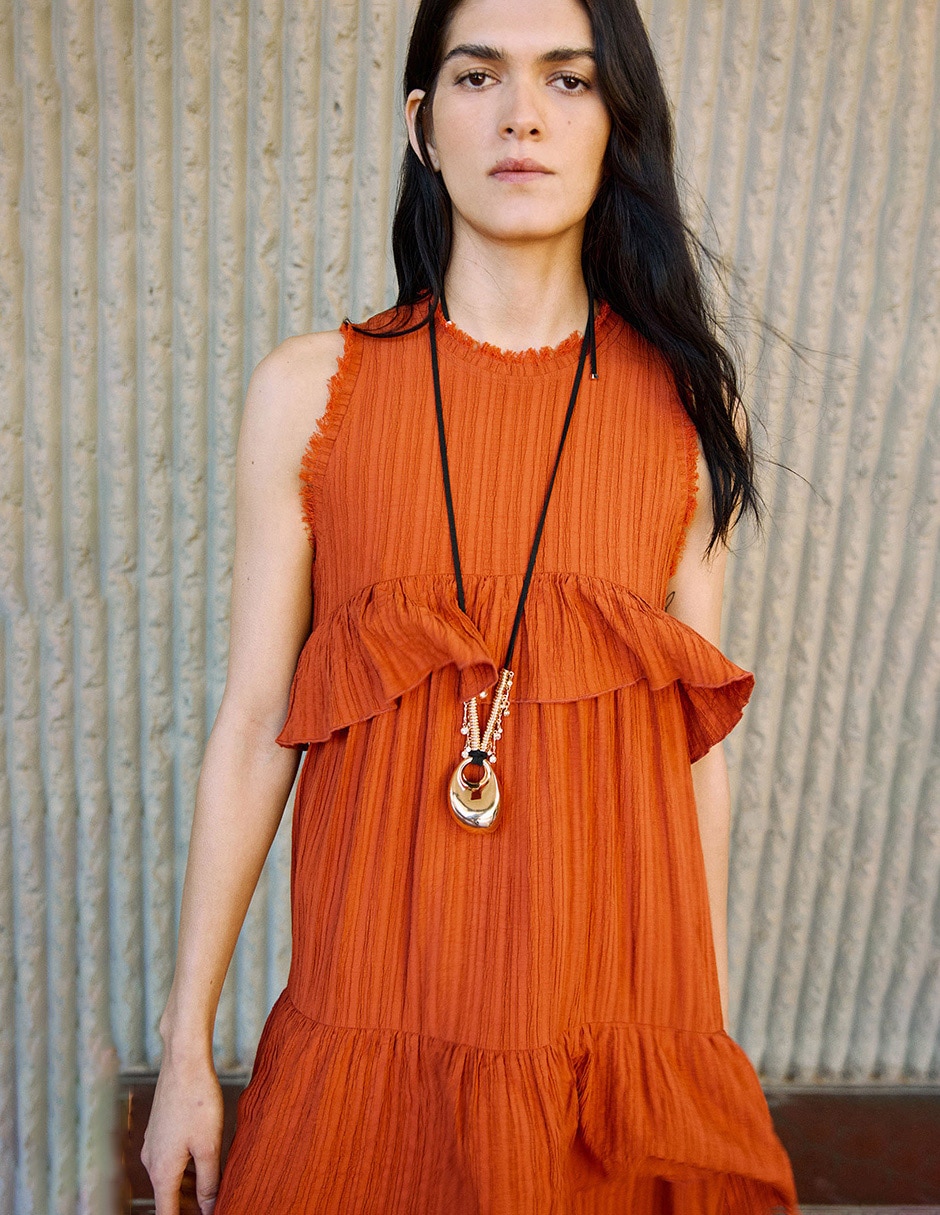 Vestido cropped casual para mujer