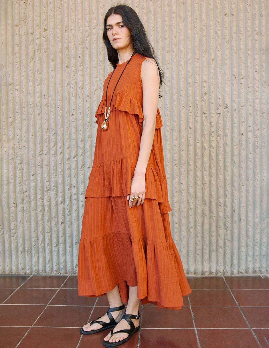 Vestido cropped casual para mujer