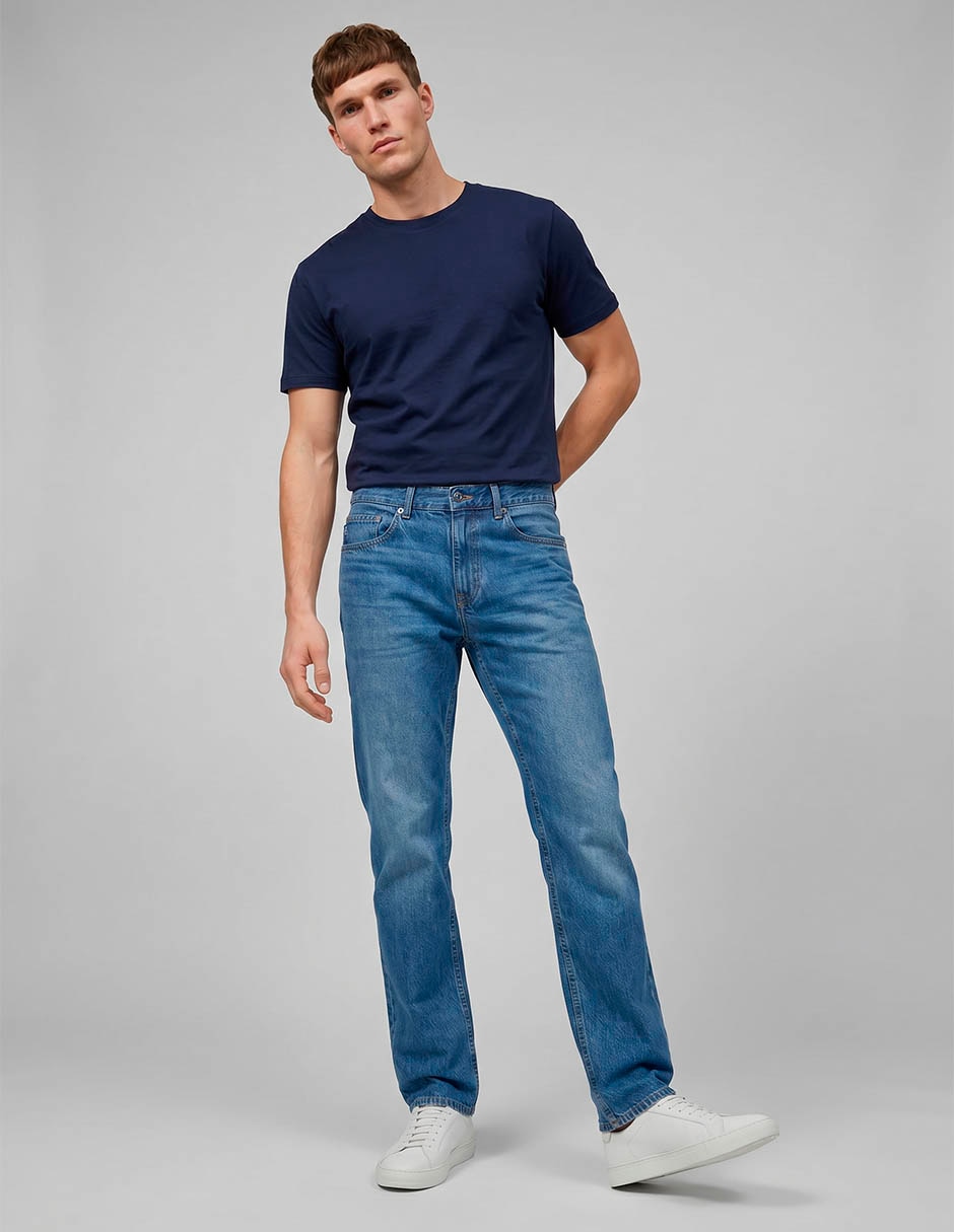 Jeans slim lavado medio para hombre 3