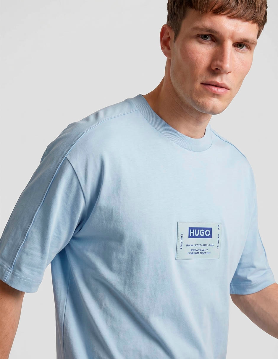 Playera hugo blue cuello redondo para hombre