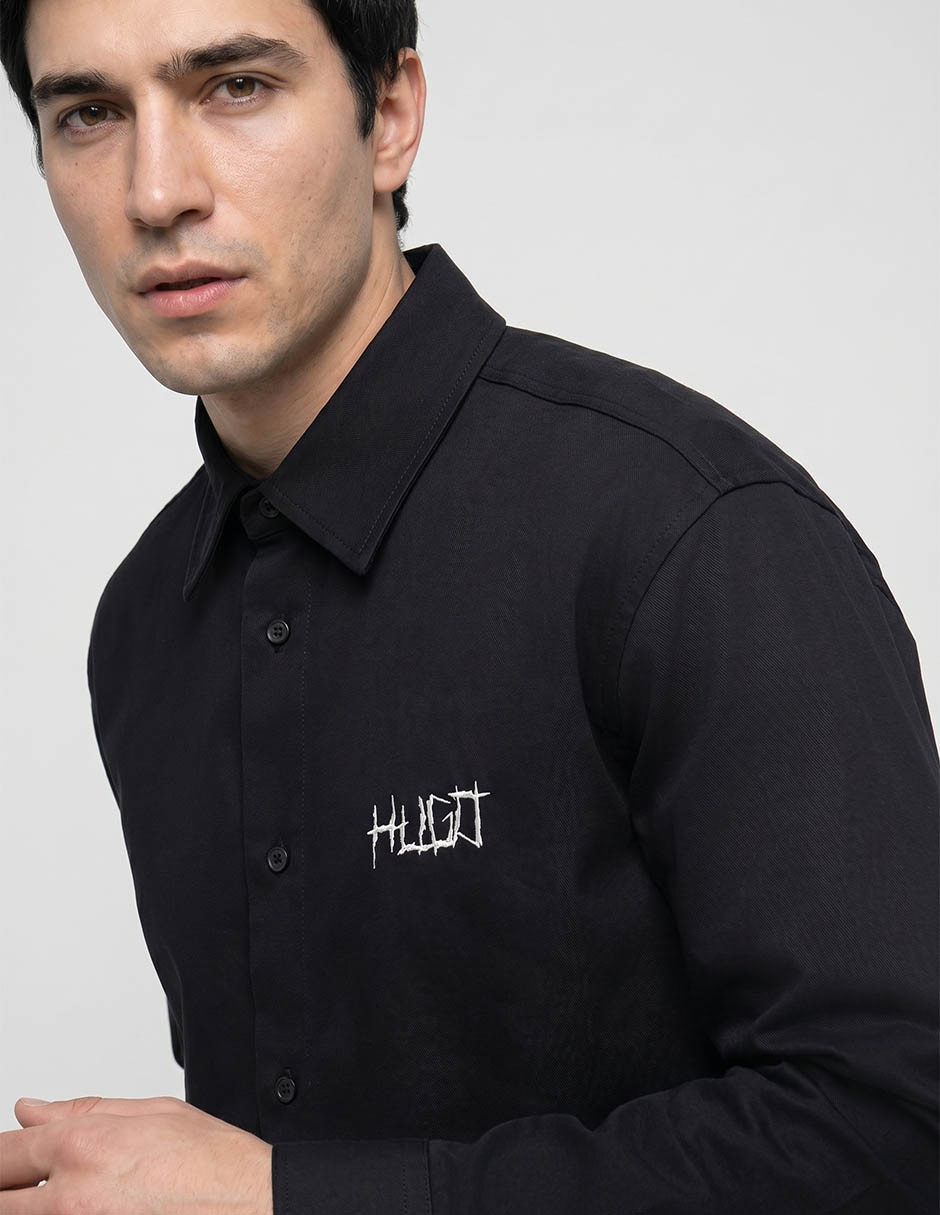 Camisa de algodón Hugo Blue para hombre