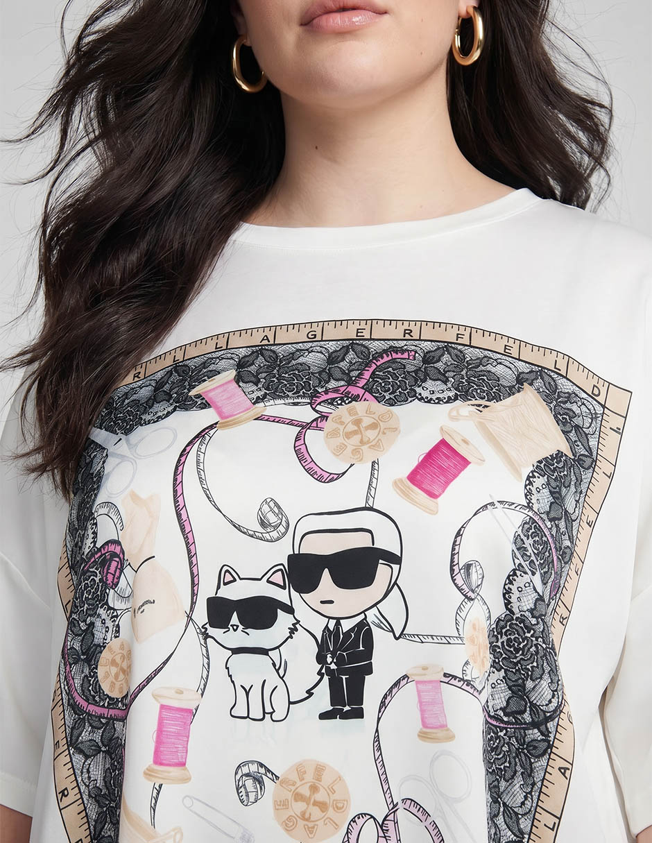 Playera manga corta cuello redondo mujer