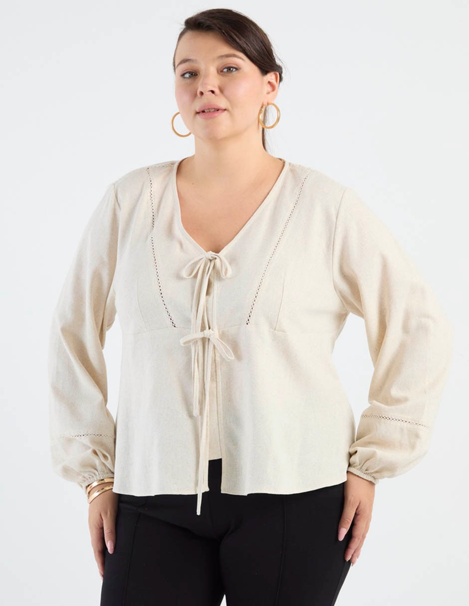 Blusa manga larga para mujer