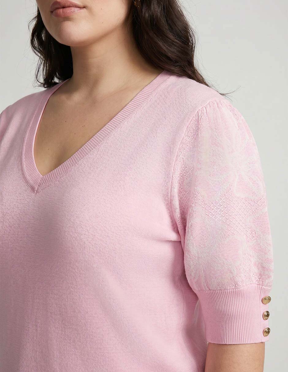 Blusa manga al codo para mujer 3