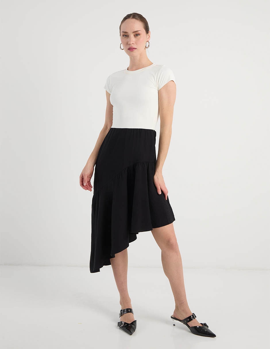 Vestido midi casual Map para mujer