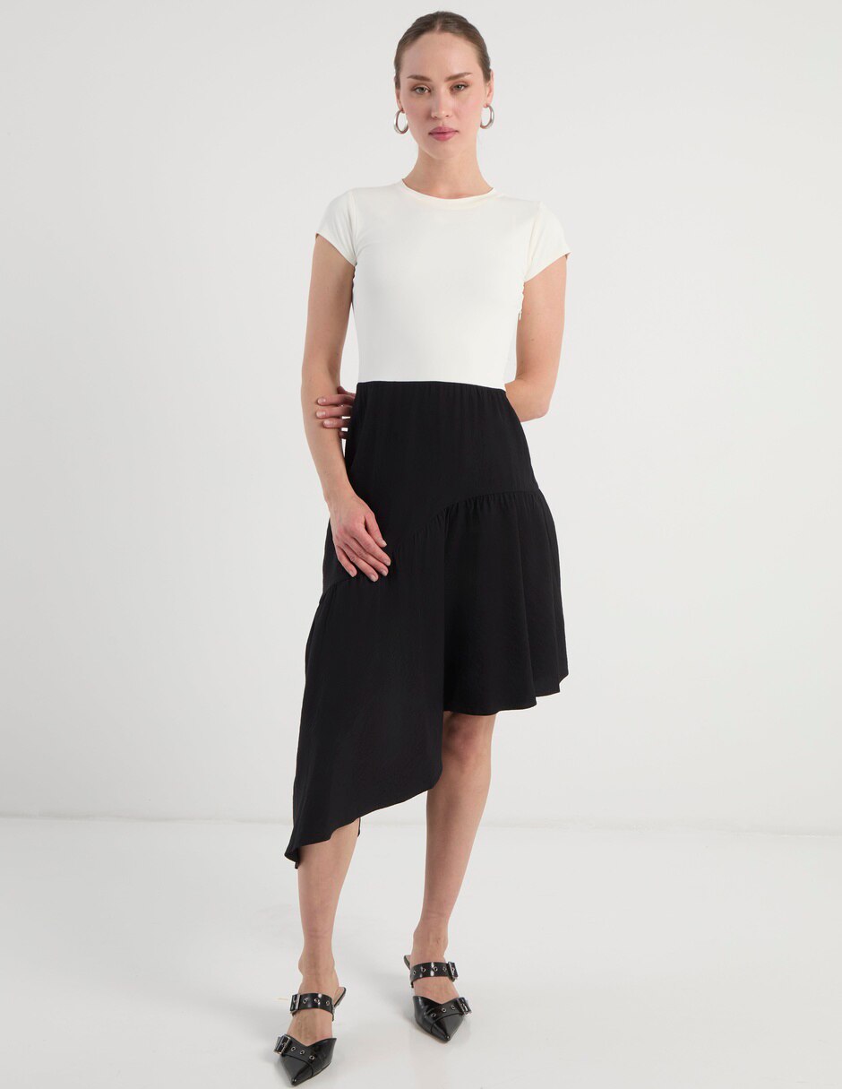 Vestido midi casual Map para mujer