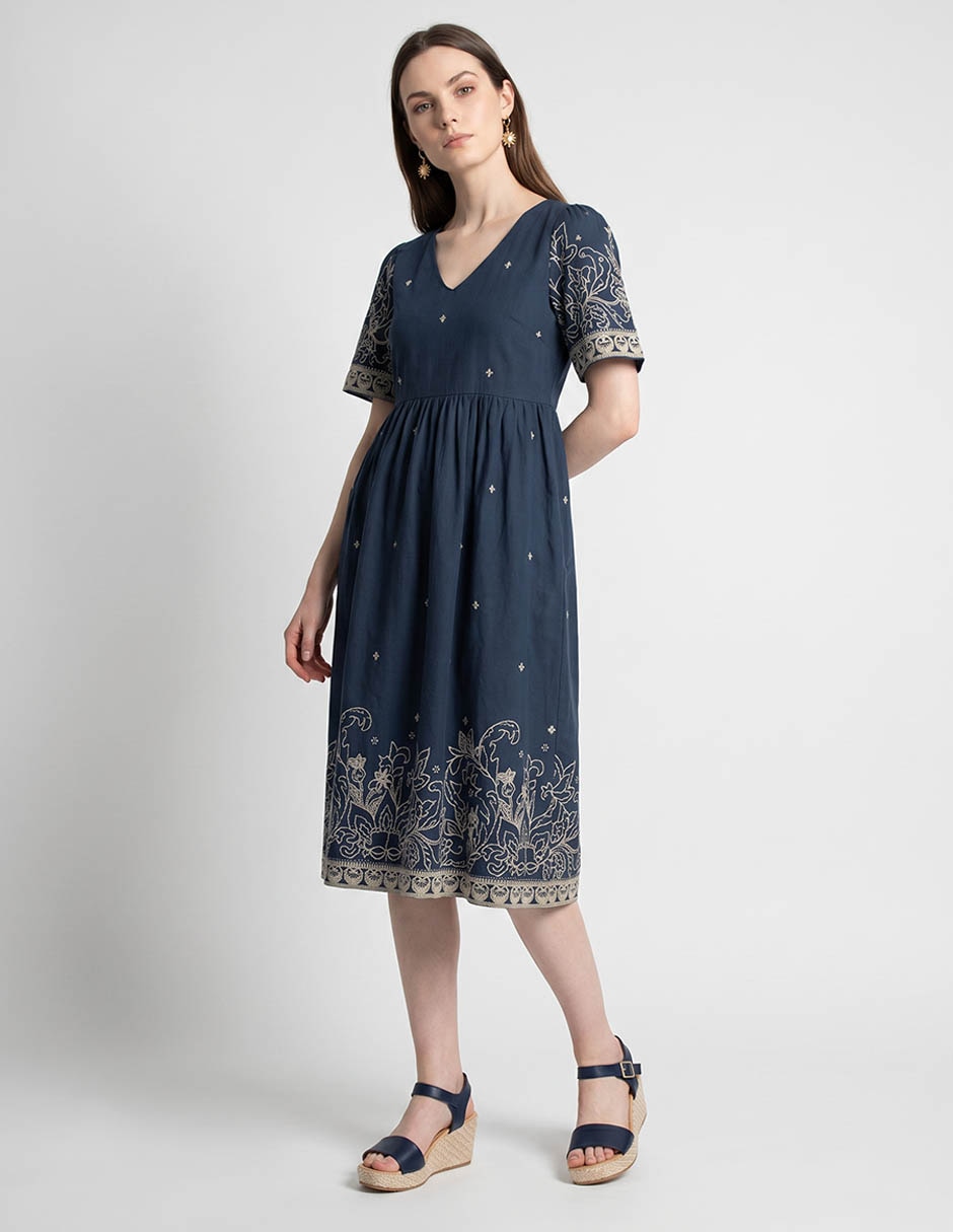 Vestido midi casual Cold para mujer Vestido midi casual Cold para mujer