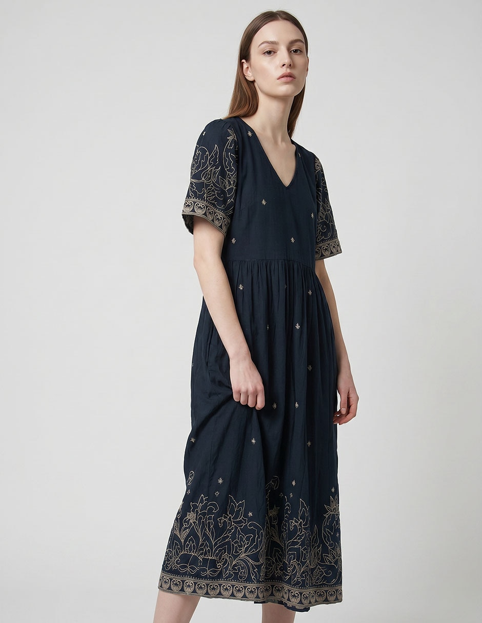 VESTIDO VV26BK170 ALGODÓN