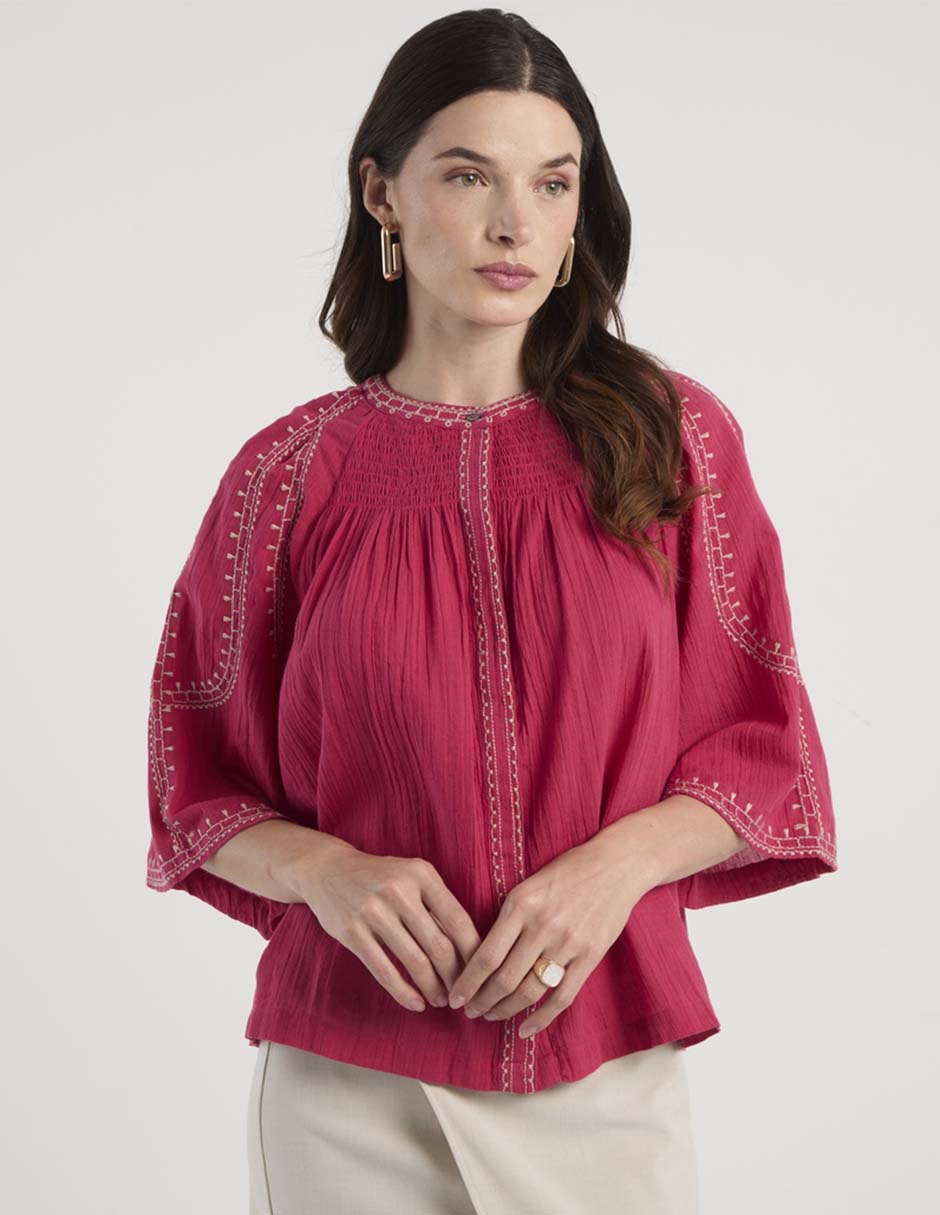 Blusa manga 3/4 para mujer