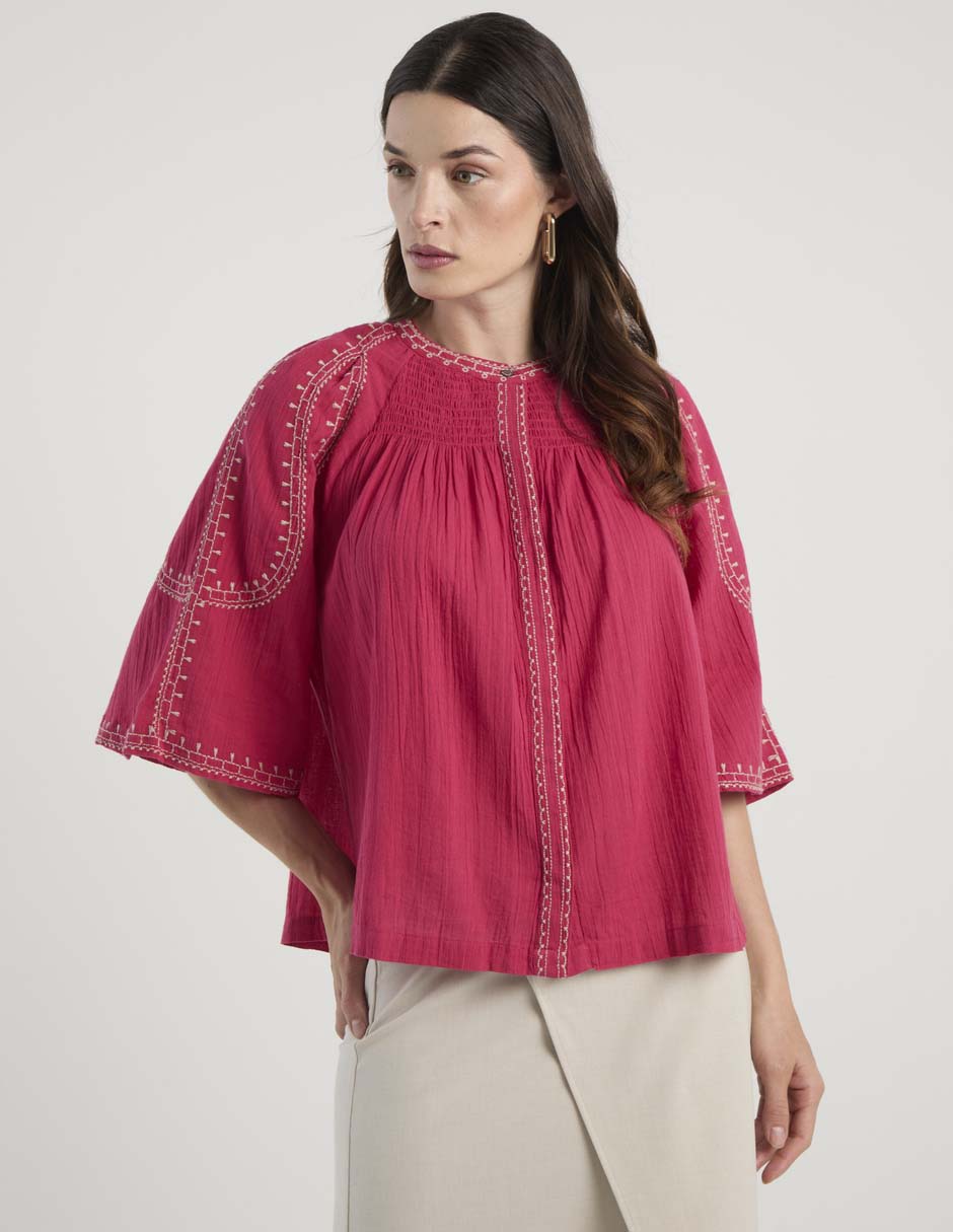 Blusa manga 3/4 para mujer