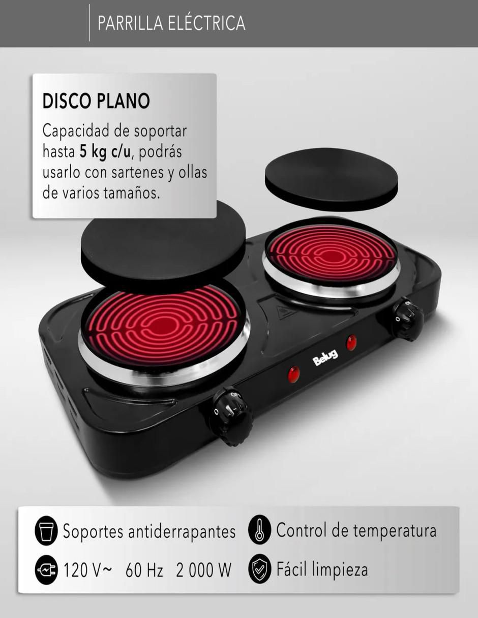 Parrilla eléctrica de acero