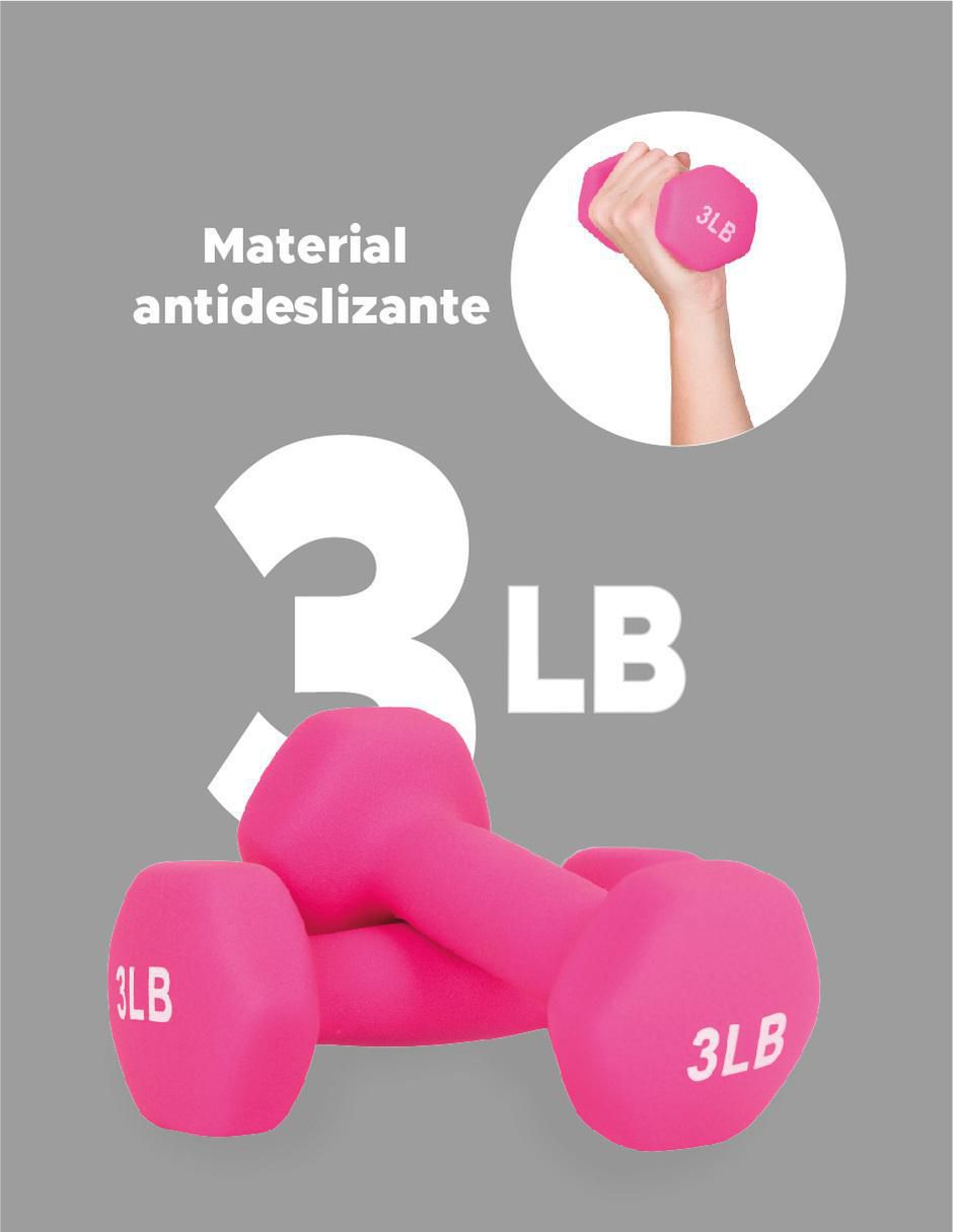 Set mancuernas de peso fijo 2.7 kg 2 piezas 3