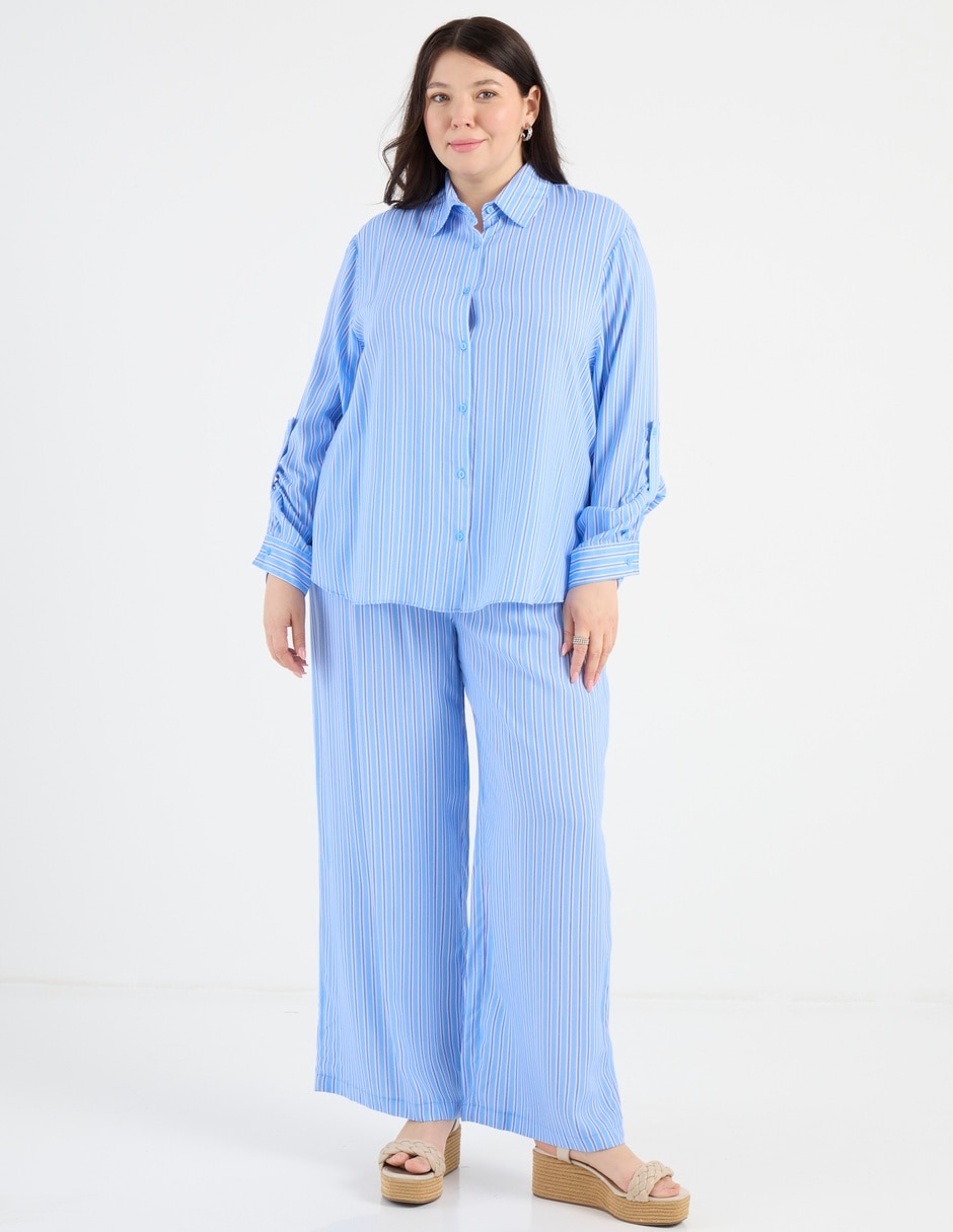 Pantalón plisado amplio para mujer 2