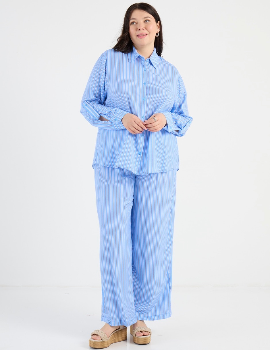 Pantalón plisado amplio para mujer 3