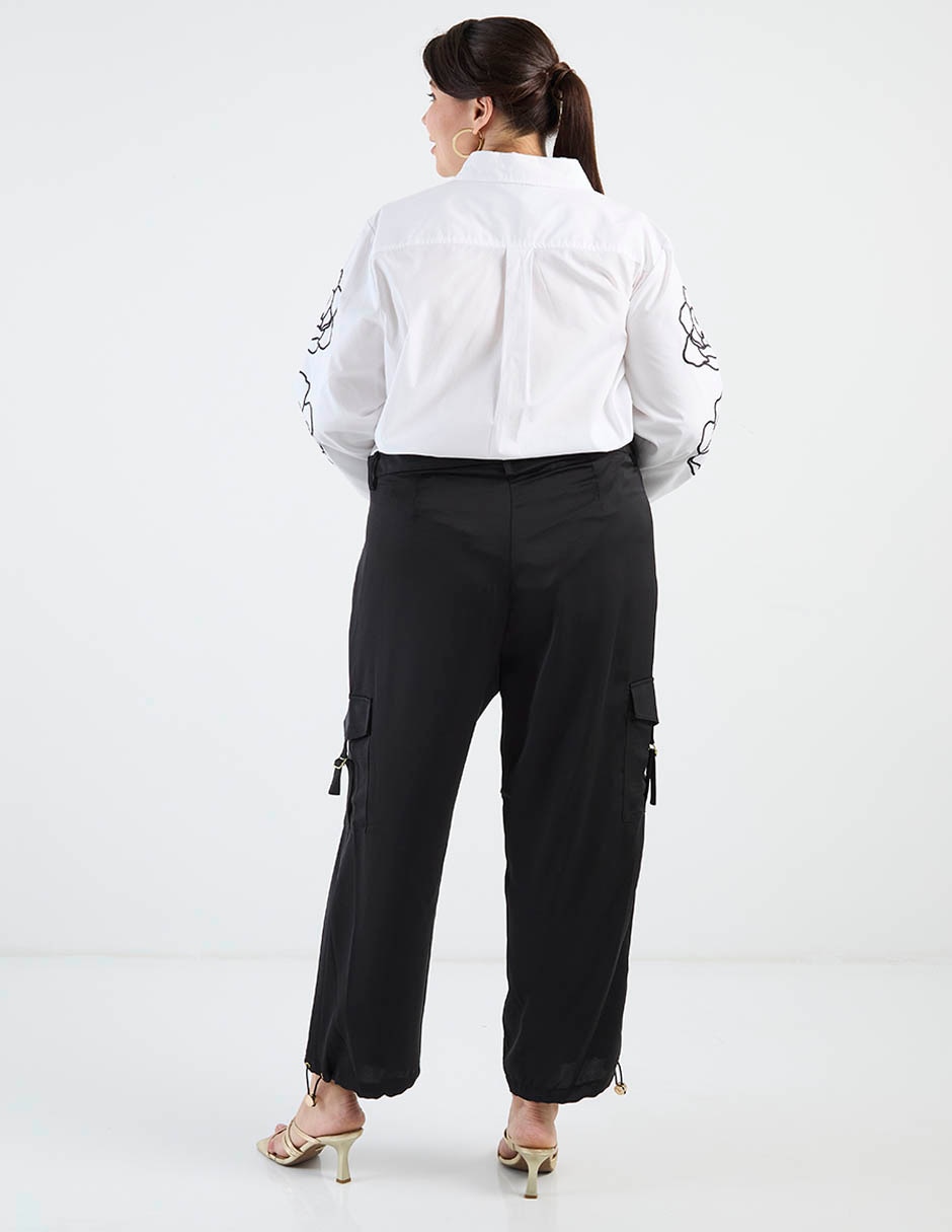Pantalón cargo recto para mujer 2