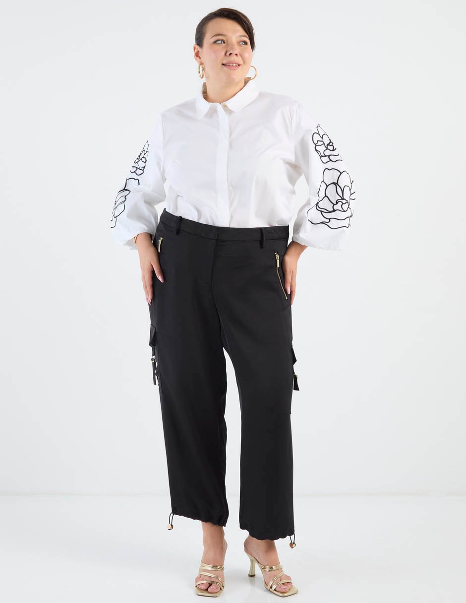 Pantalón cargo recto para mujer 3
