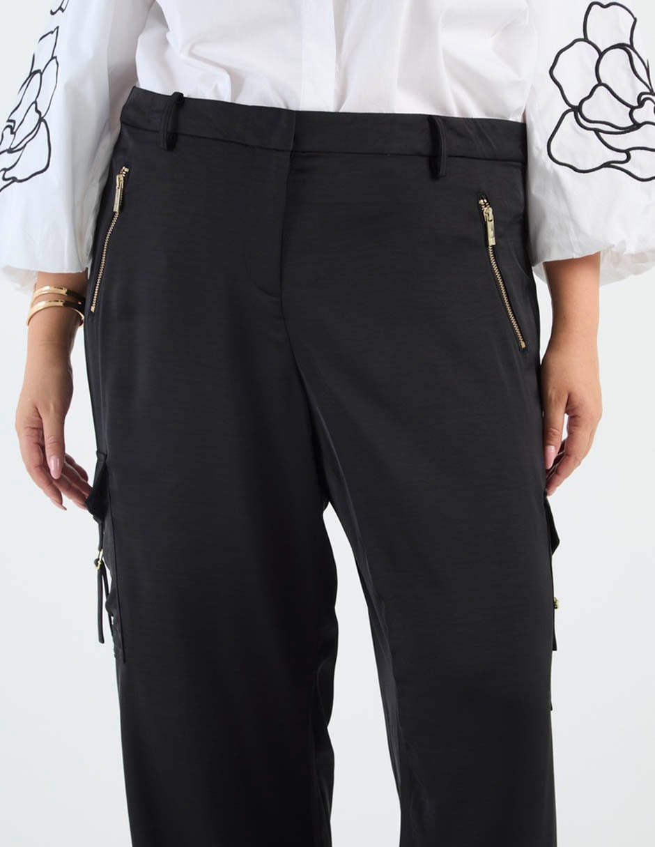 Pantalón cargo recto para mujer 4