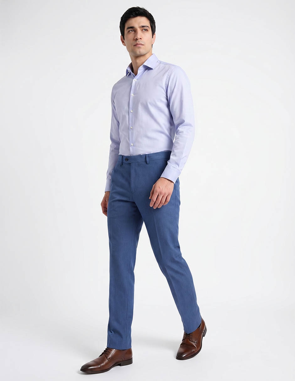 Pantalón de vestir slim de algodón para hombre 3