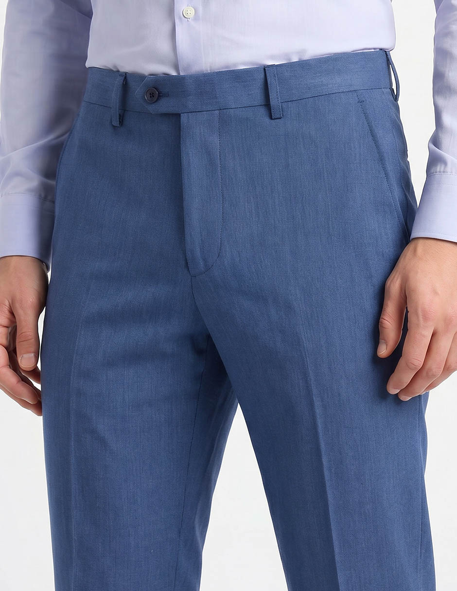 Pantalón de vestir slim de algodón para hombre 4