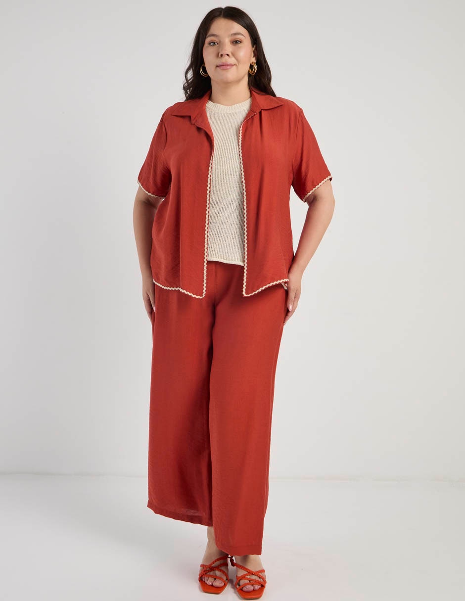 Pantalón coulotte recto para mujer 3