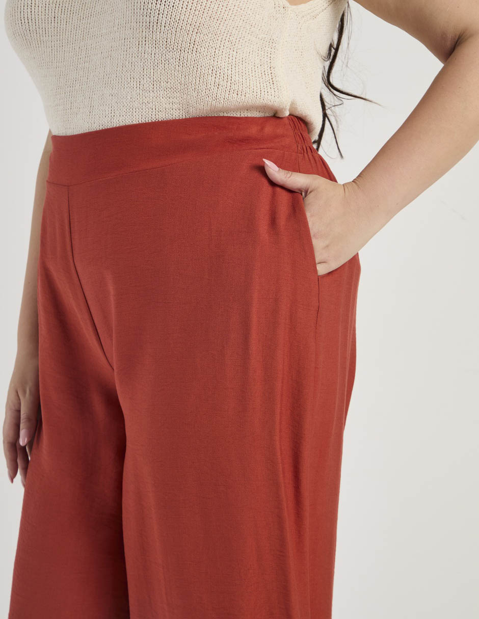 Pantalón coulotte recto para mujer 5