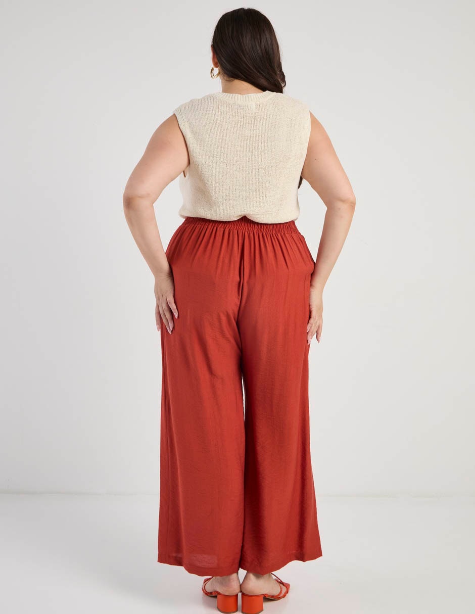 Pantalón coulotte recto para mujer 6
