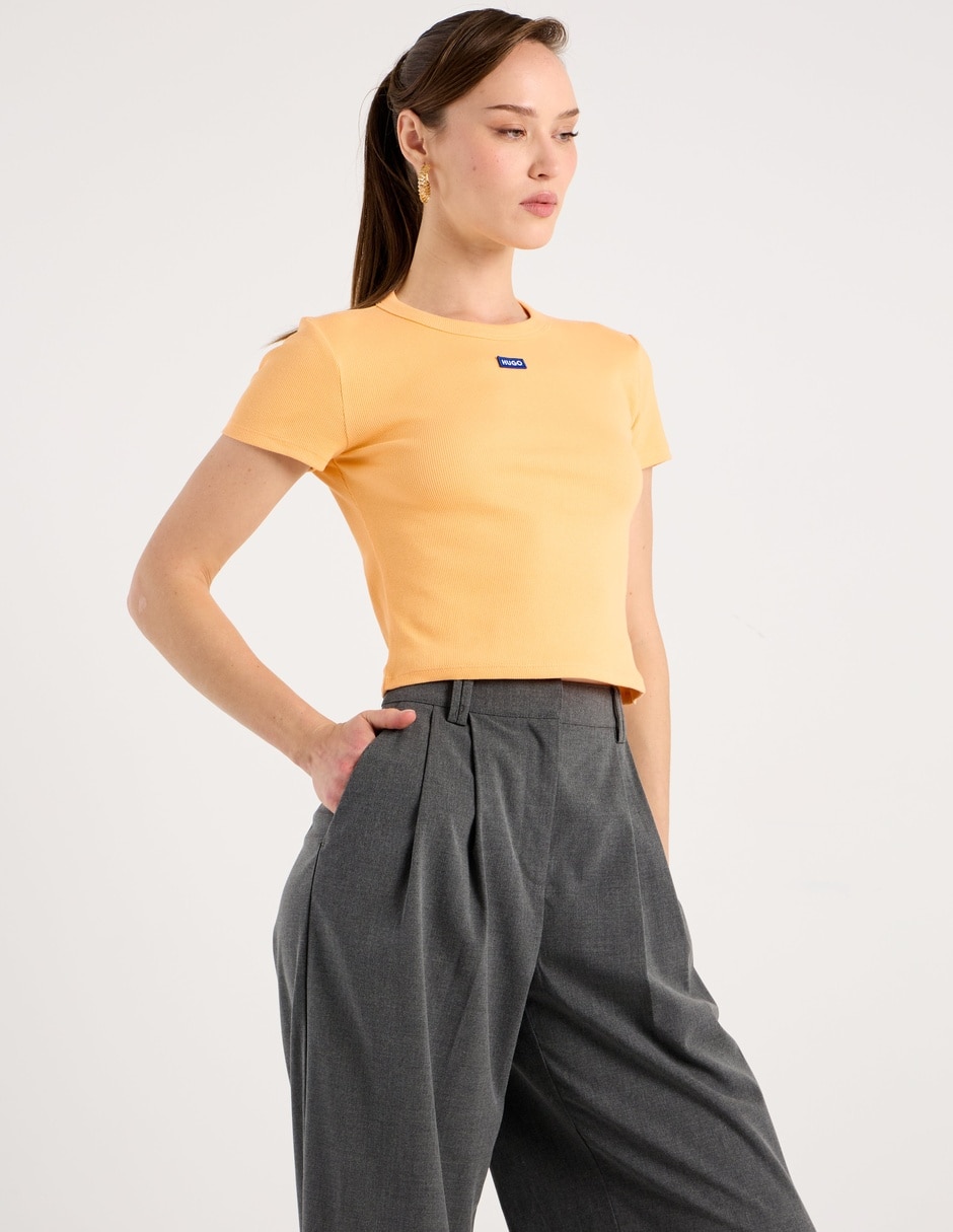 Playera manga corta cuello redondo mujer 5