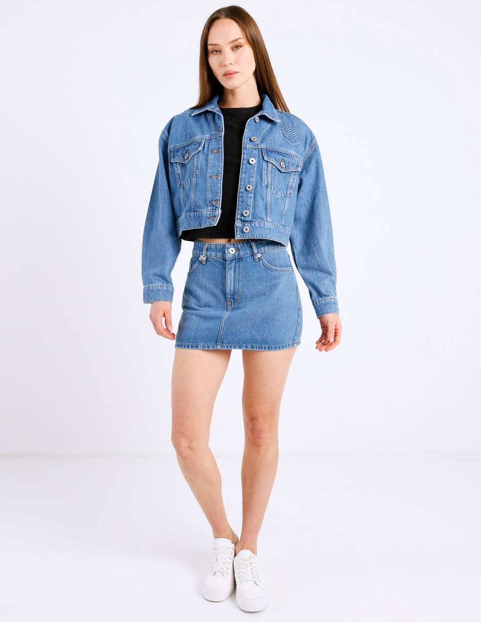 Chamarra denim Hugo Blue de mezclilla para mujer