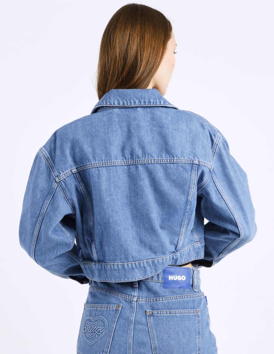 Chamarra denim Hugo Blue de mezclilla para mujer