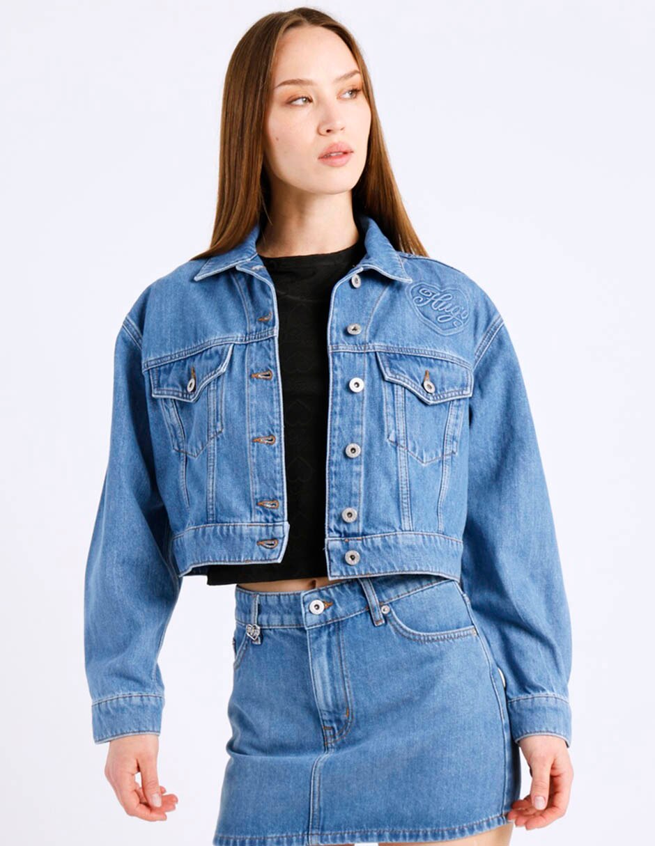 Chamarra denim de mezclilla para mujer 2