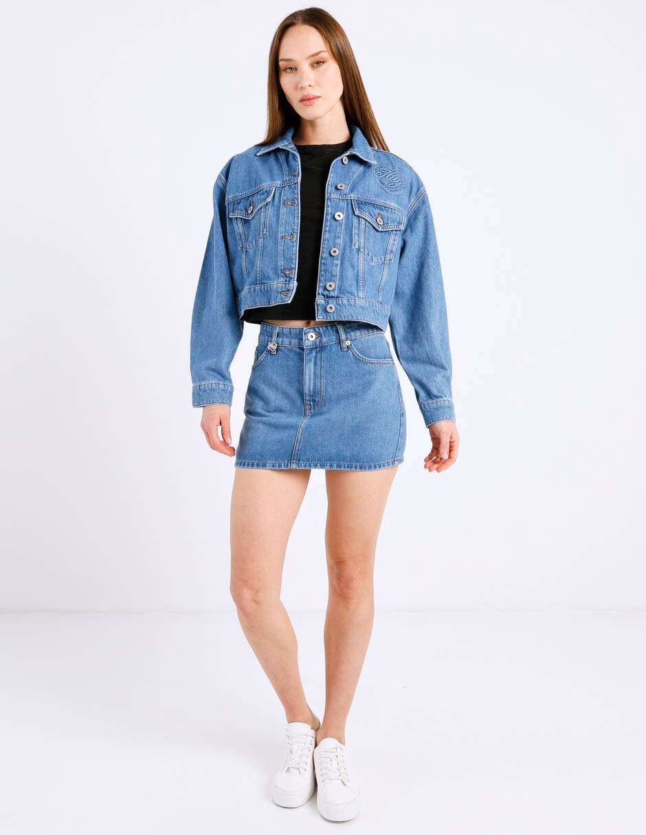 Chamarra denim de mezclilla para mujer 3